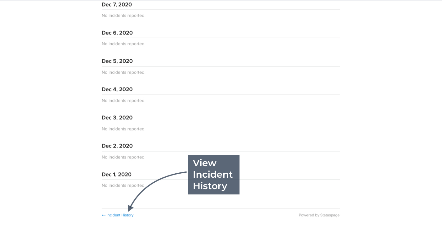 View Incident History