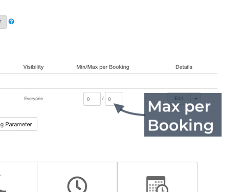 Max Per Booking