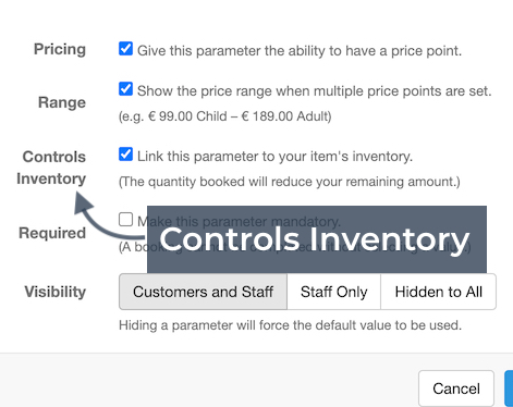 Parameter Controls Inventory