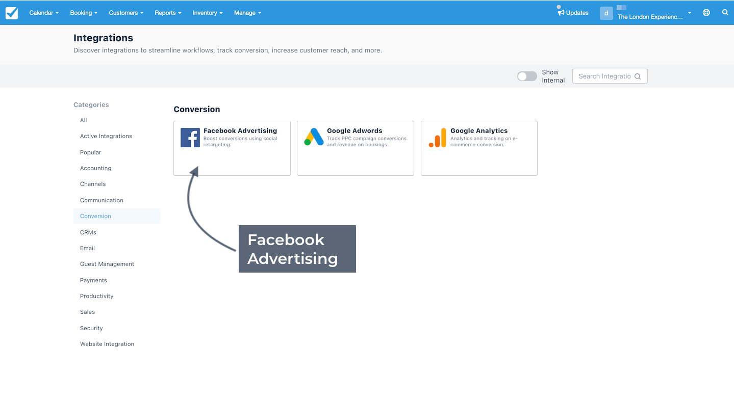 Integrations Facebook Advertising