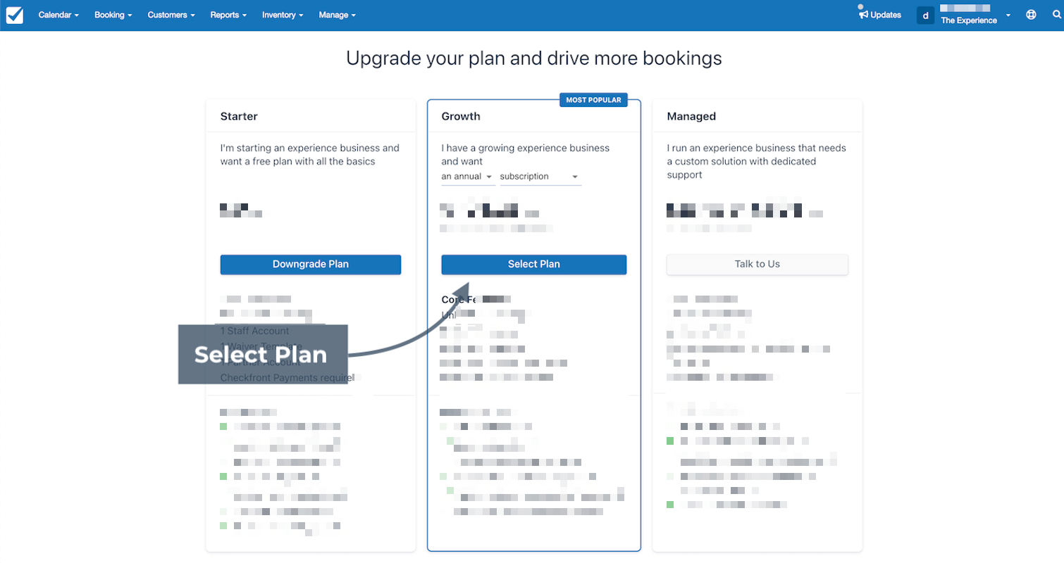 Trial Select Growth Booking