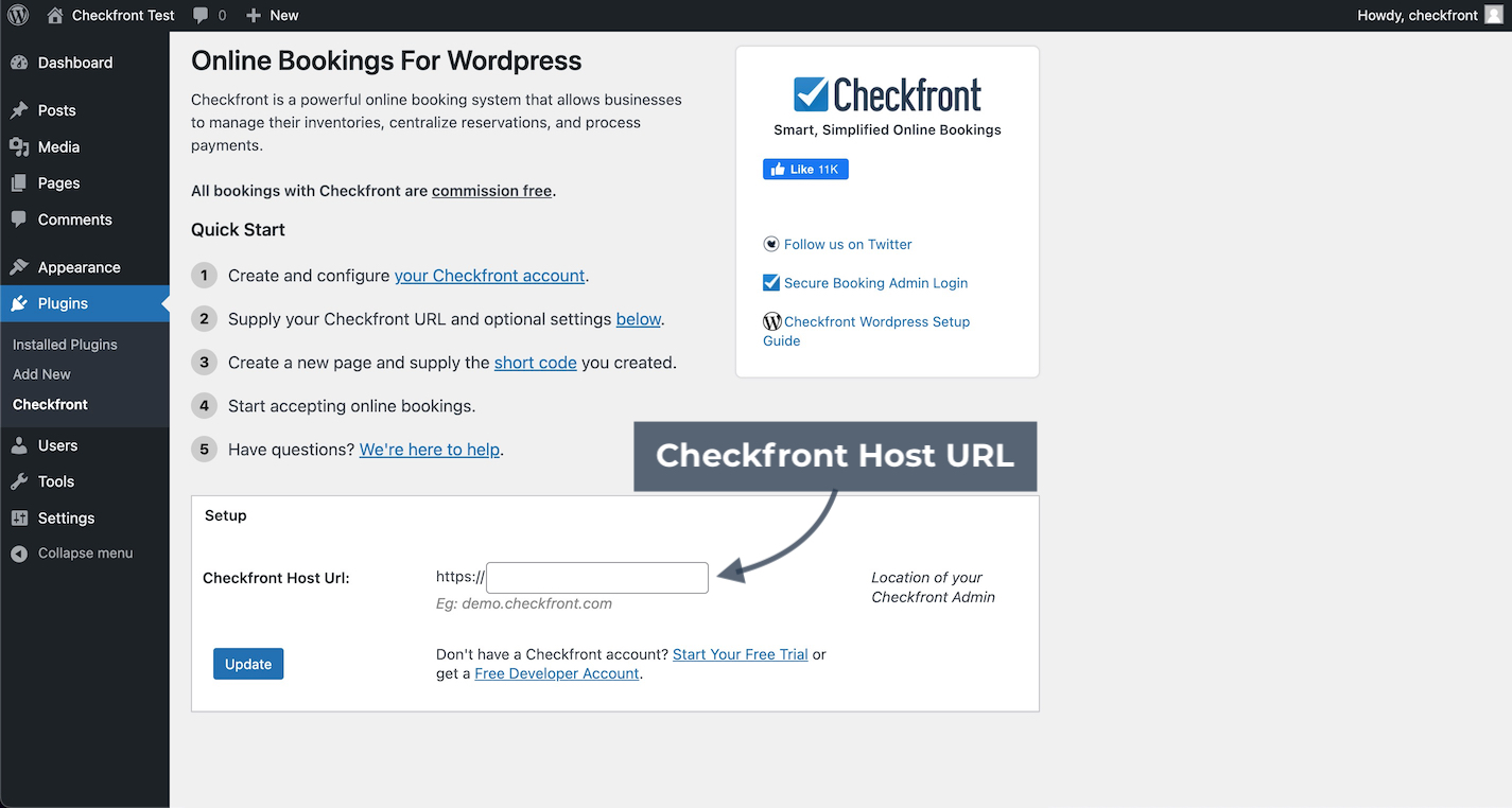 WordPress Host URL