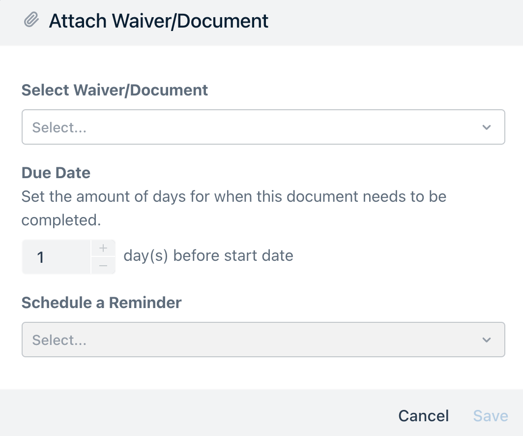 Waiver Modal