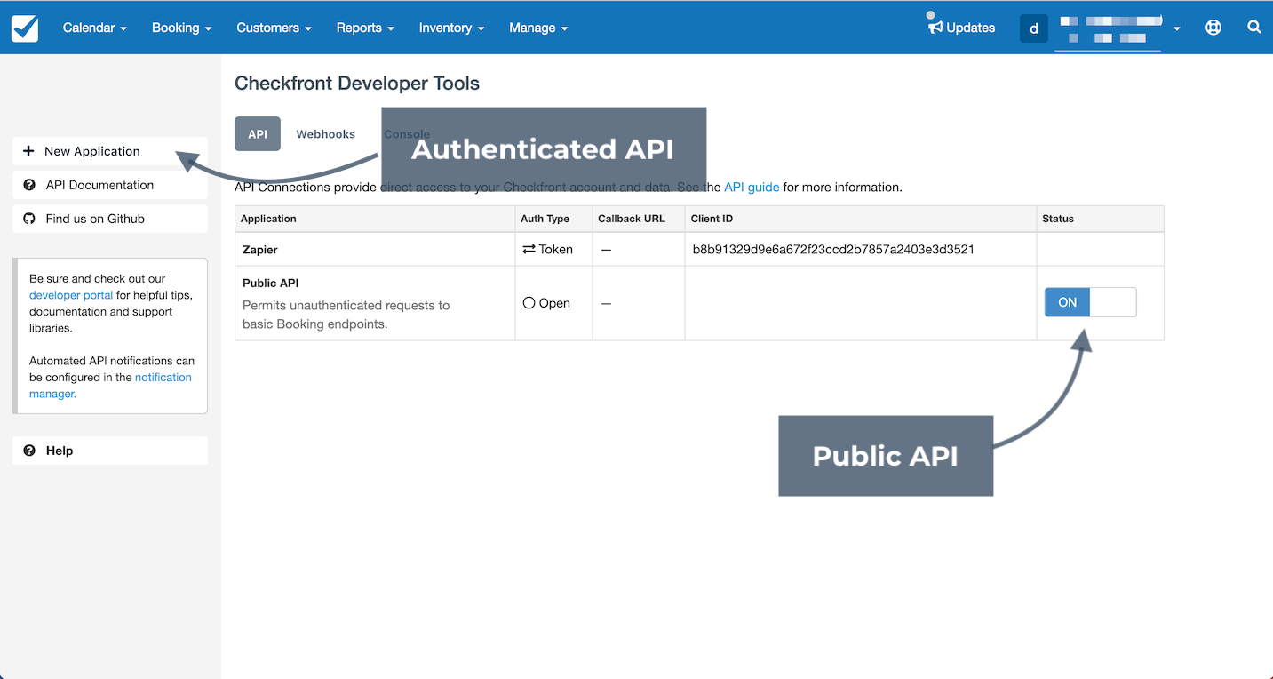 Checkfront API Public vs Private