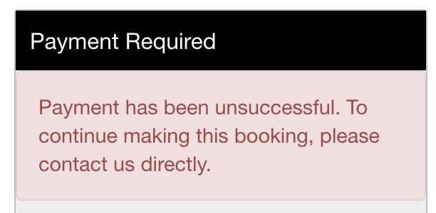 Payment Failed