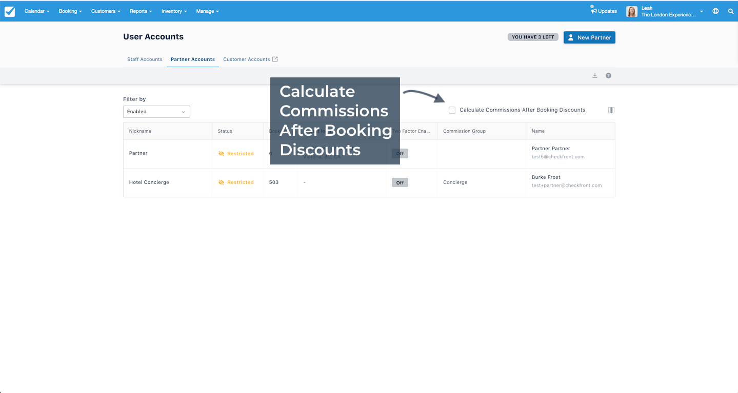 Calculate Partner Accounts