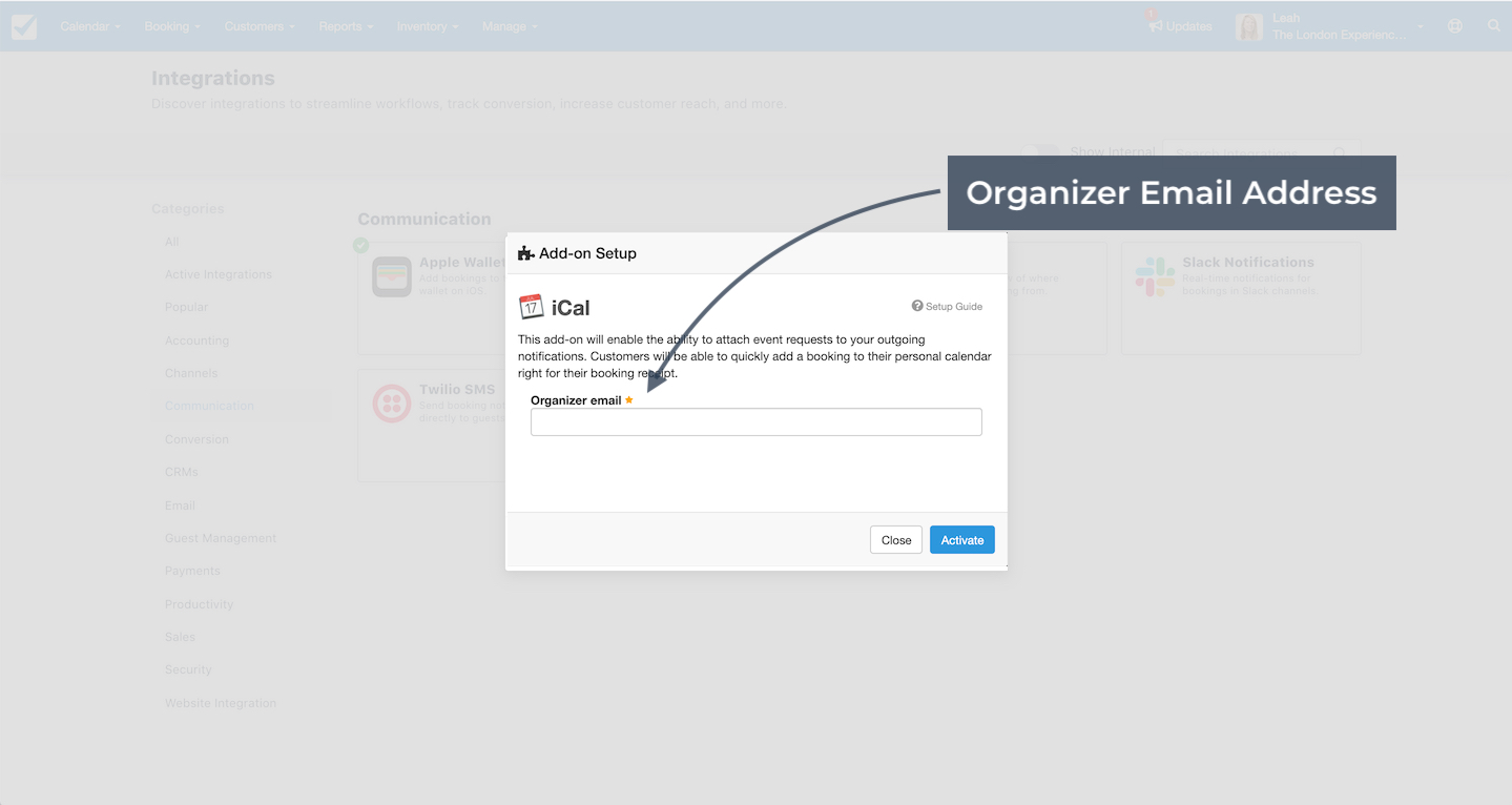 iCal Organizer Email