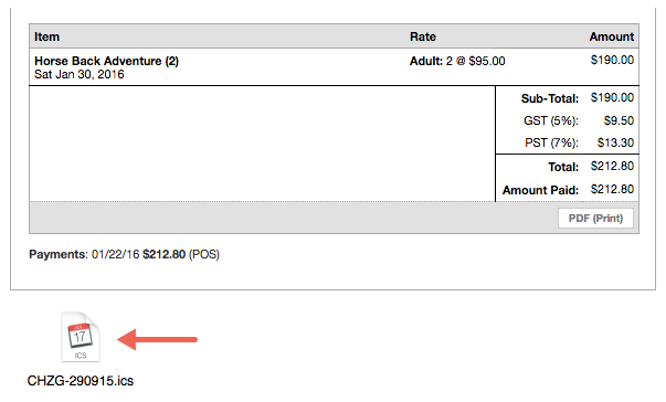 Calendar Attachment