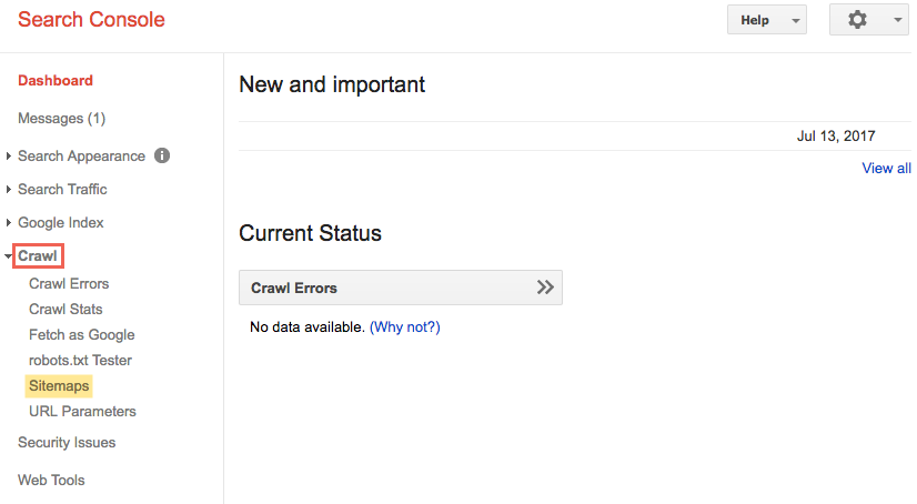 Search Console Crawl