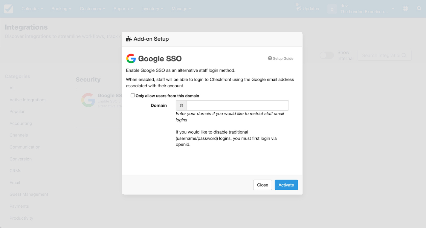 Google SSO Integration