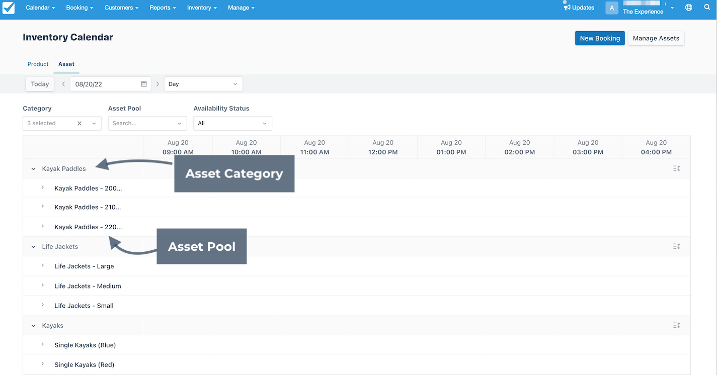 Asset Calendar Organized