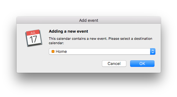 Add Calendar Event