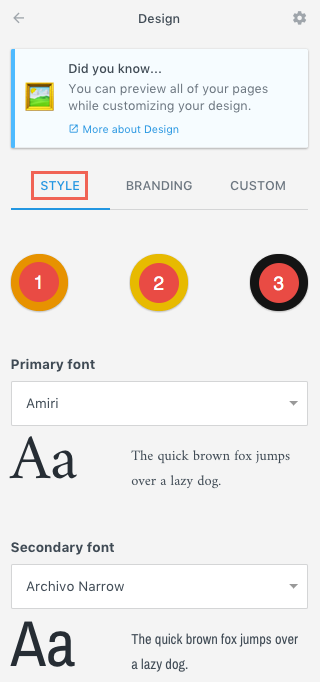 Dash Style Tab