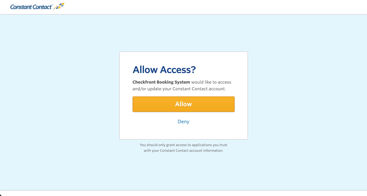 Constant Contact Permission