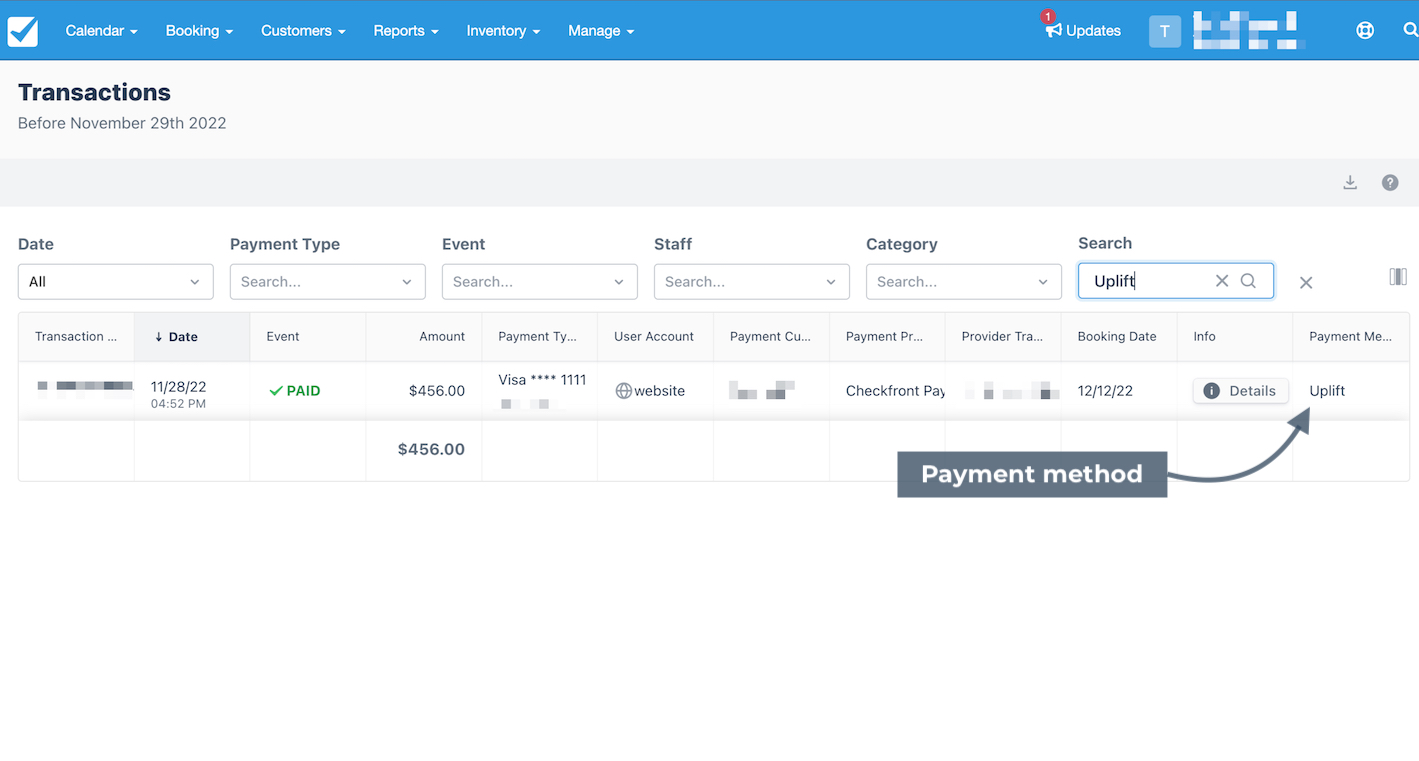 Transaction Report Uplift