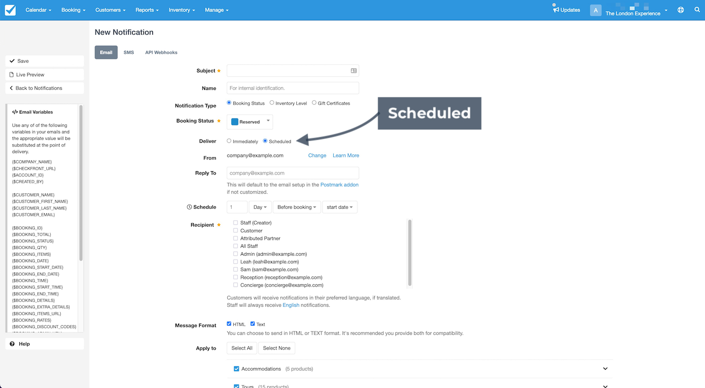 Email Schedule