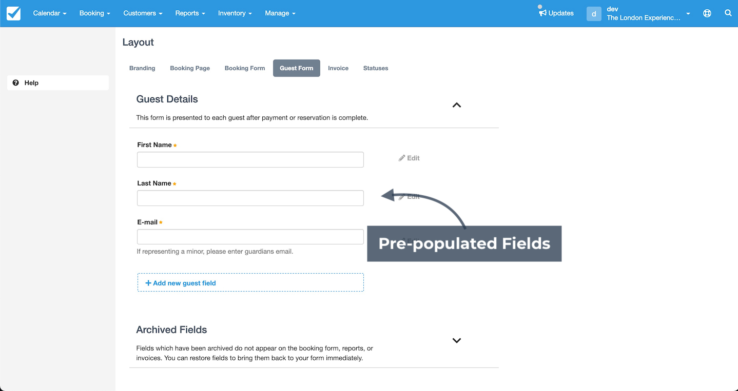 Guest Form Fields