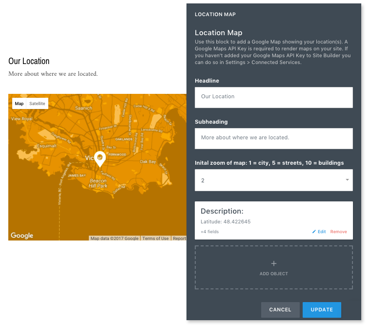 Dash Location Map
