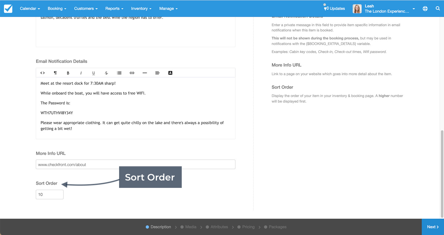 Sort Order