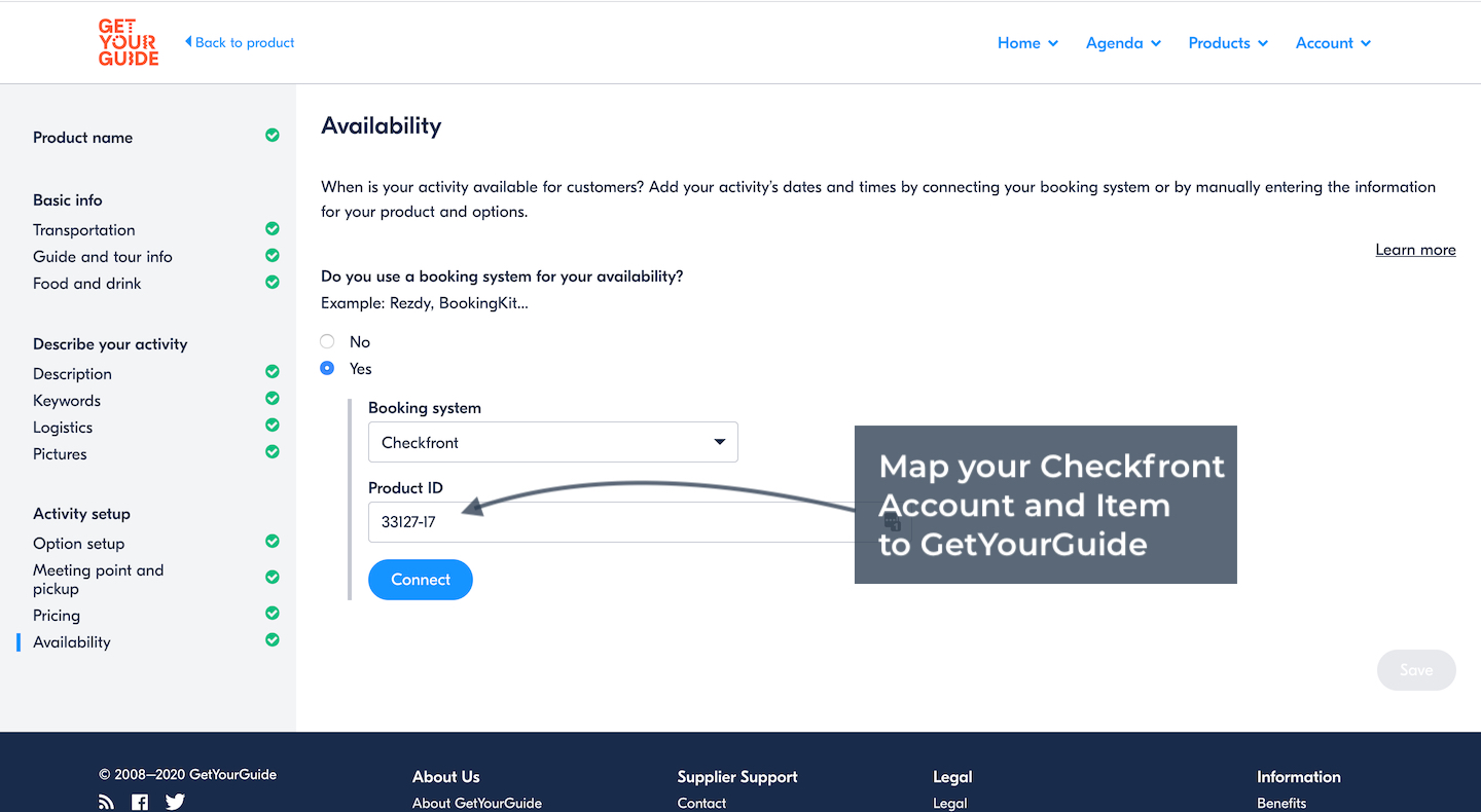 GetYourGuide Availability