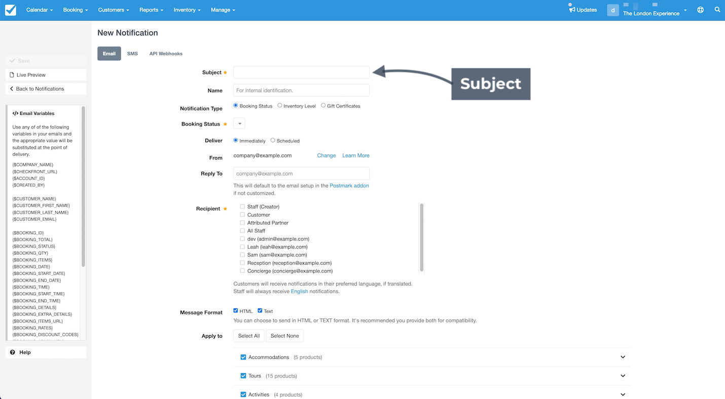 Email Subject
