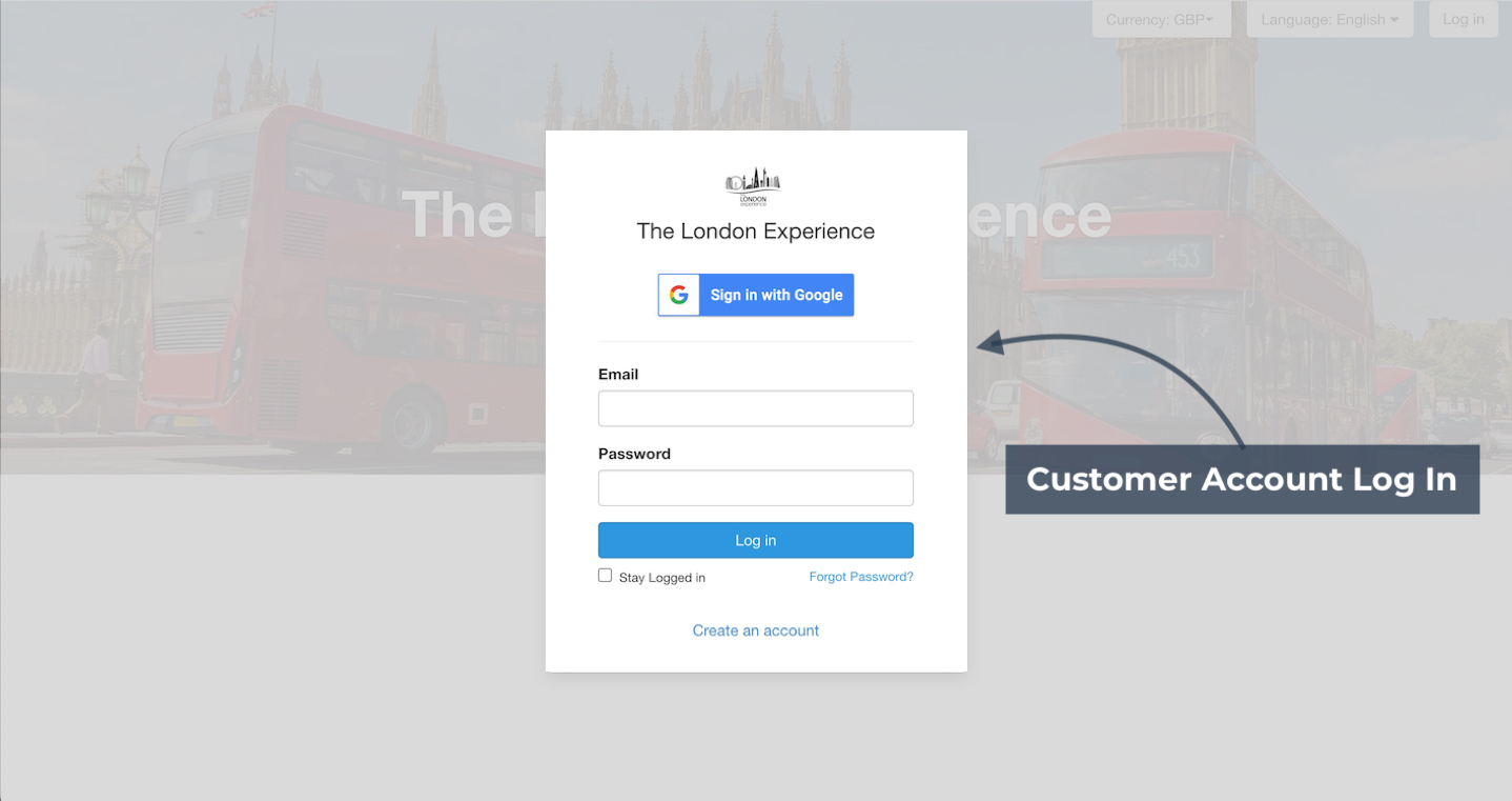 Customer Account Login