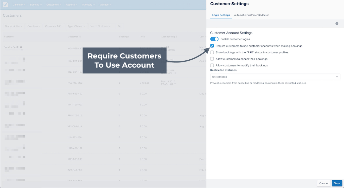 Customers Require Account