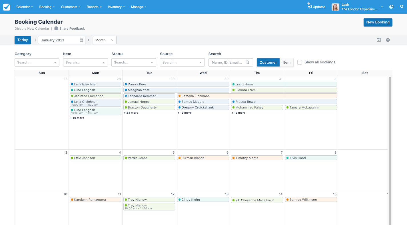 Booking Calendar New