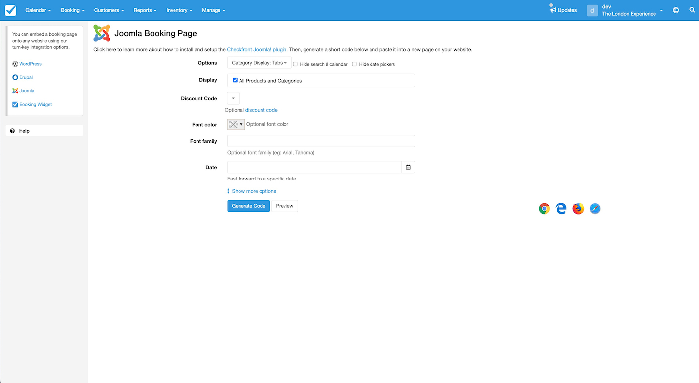 Joomla Generator Shortcode