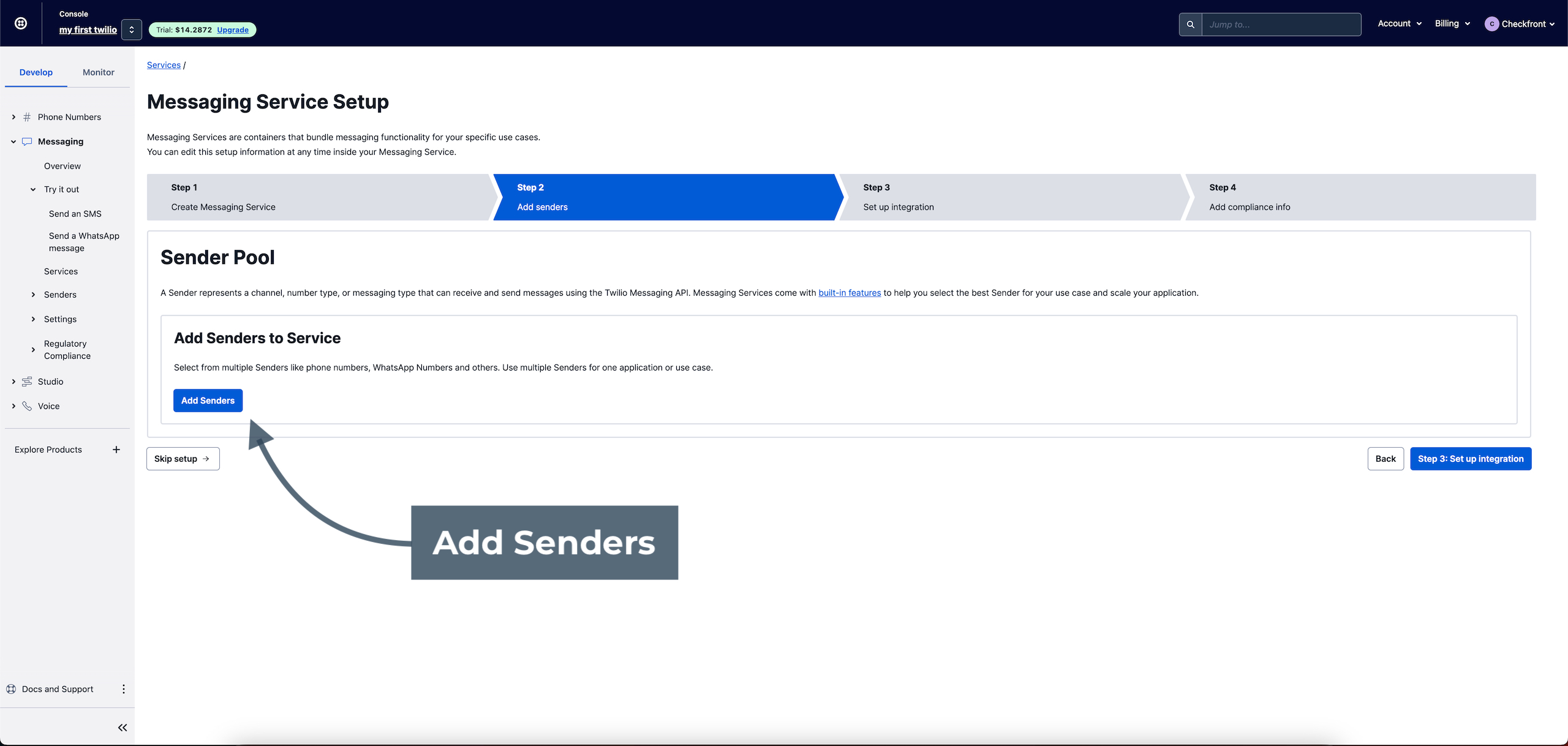 Add Senders
