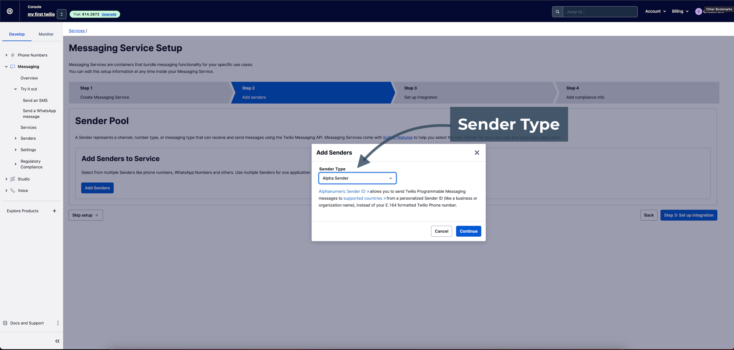 Sender Type