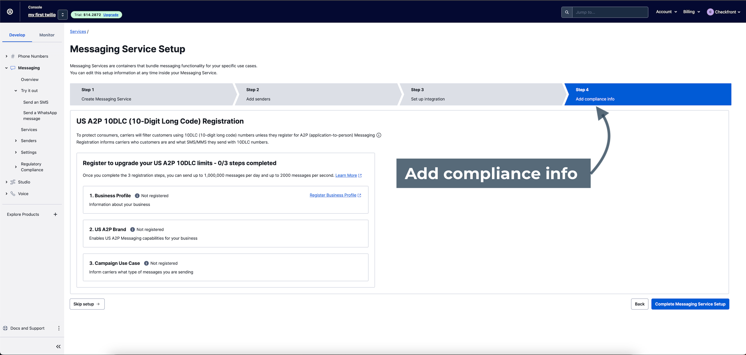 Add Compliance Info