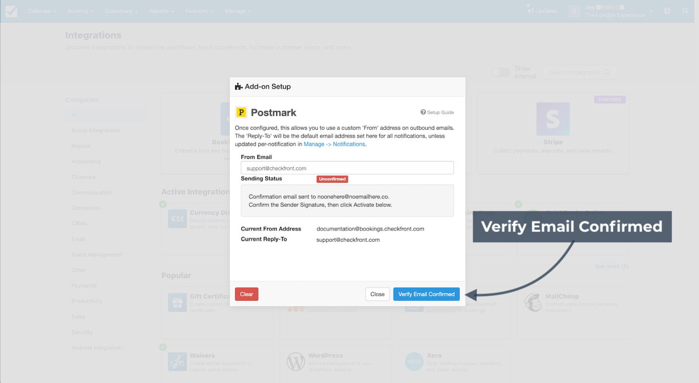 Postmark Verify