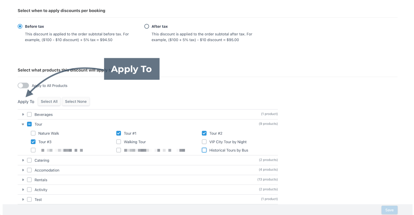 Apply Discount To Products