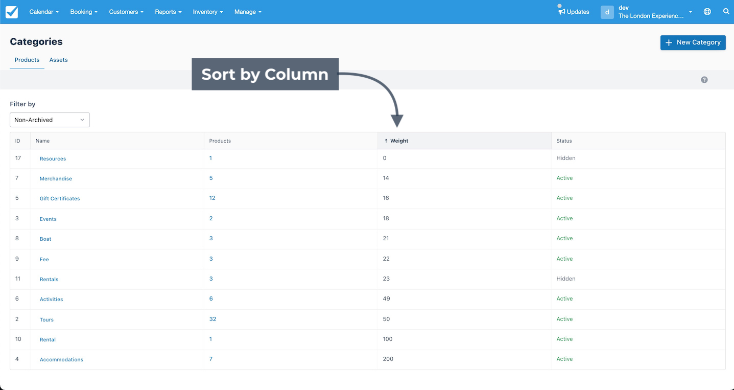 Category Sort