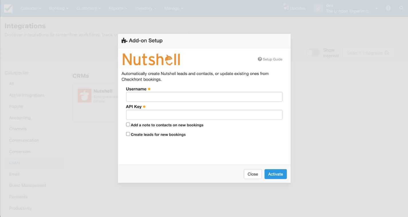 Nutshell Setup