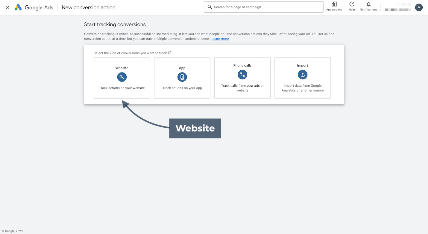 Google Ads Website