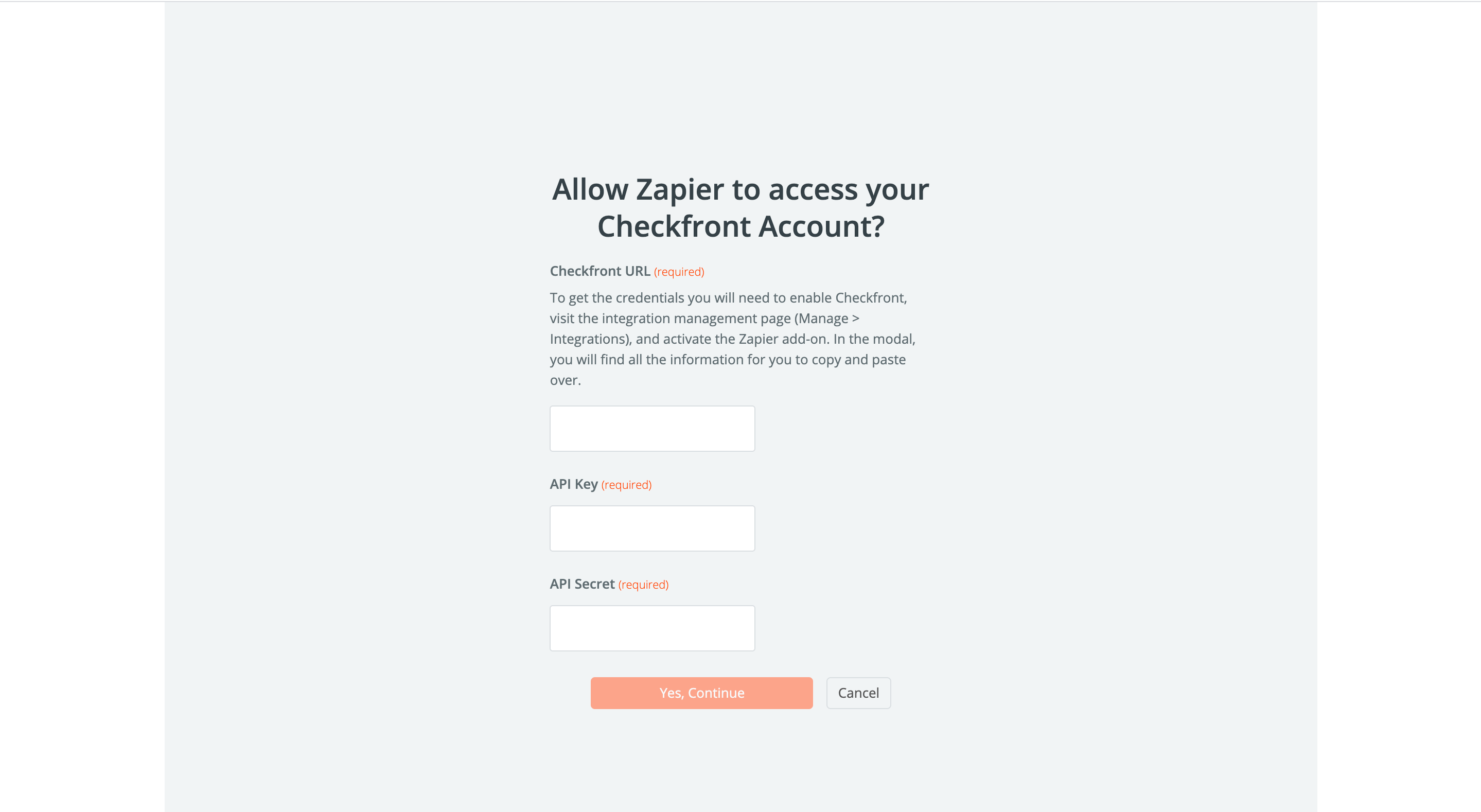 Authorize Zapier