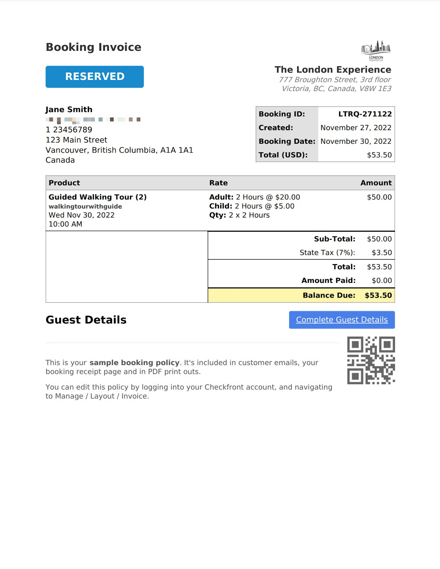 Layout Invoice Print Logo Example