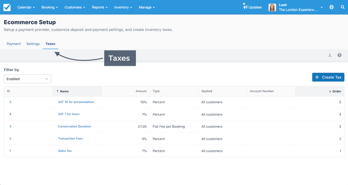 Ecommerce Setup Taxes
