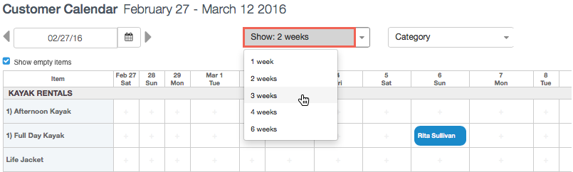 Customer Calendar Show