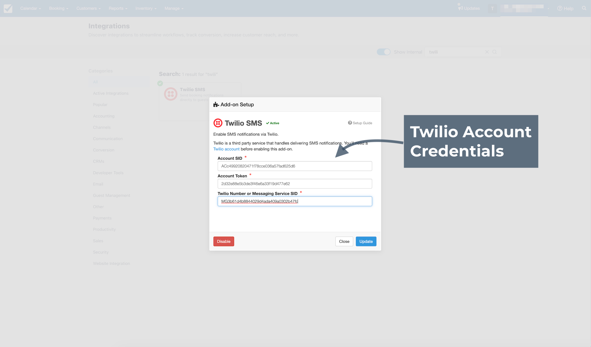 Add-on Setup