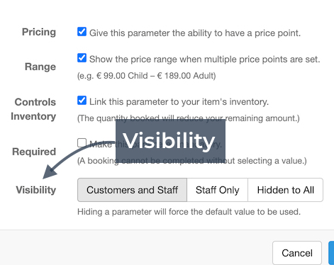 Parameter Visibility