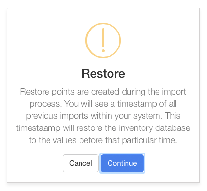 Import Restore