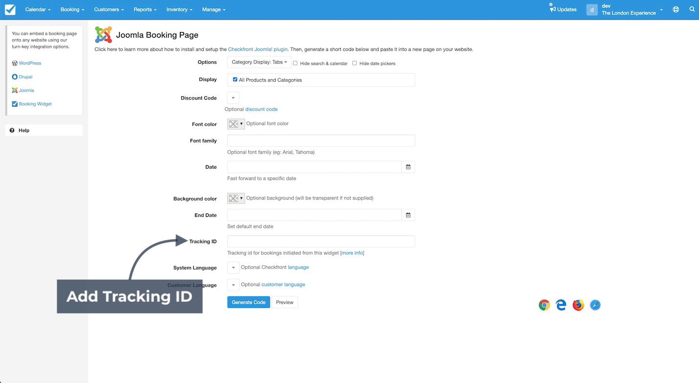 Joomla Tracking