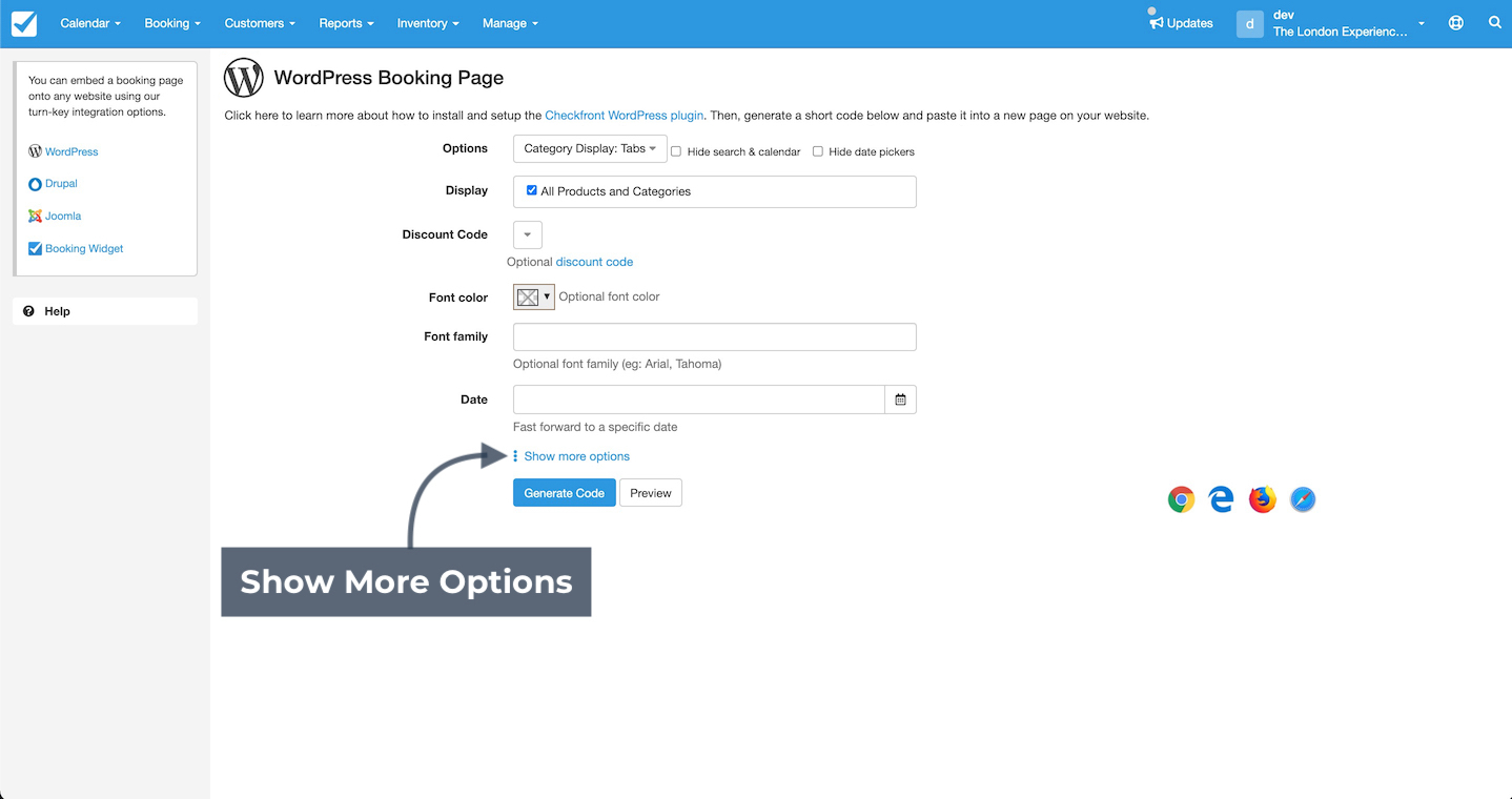 WordPress More Options