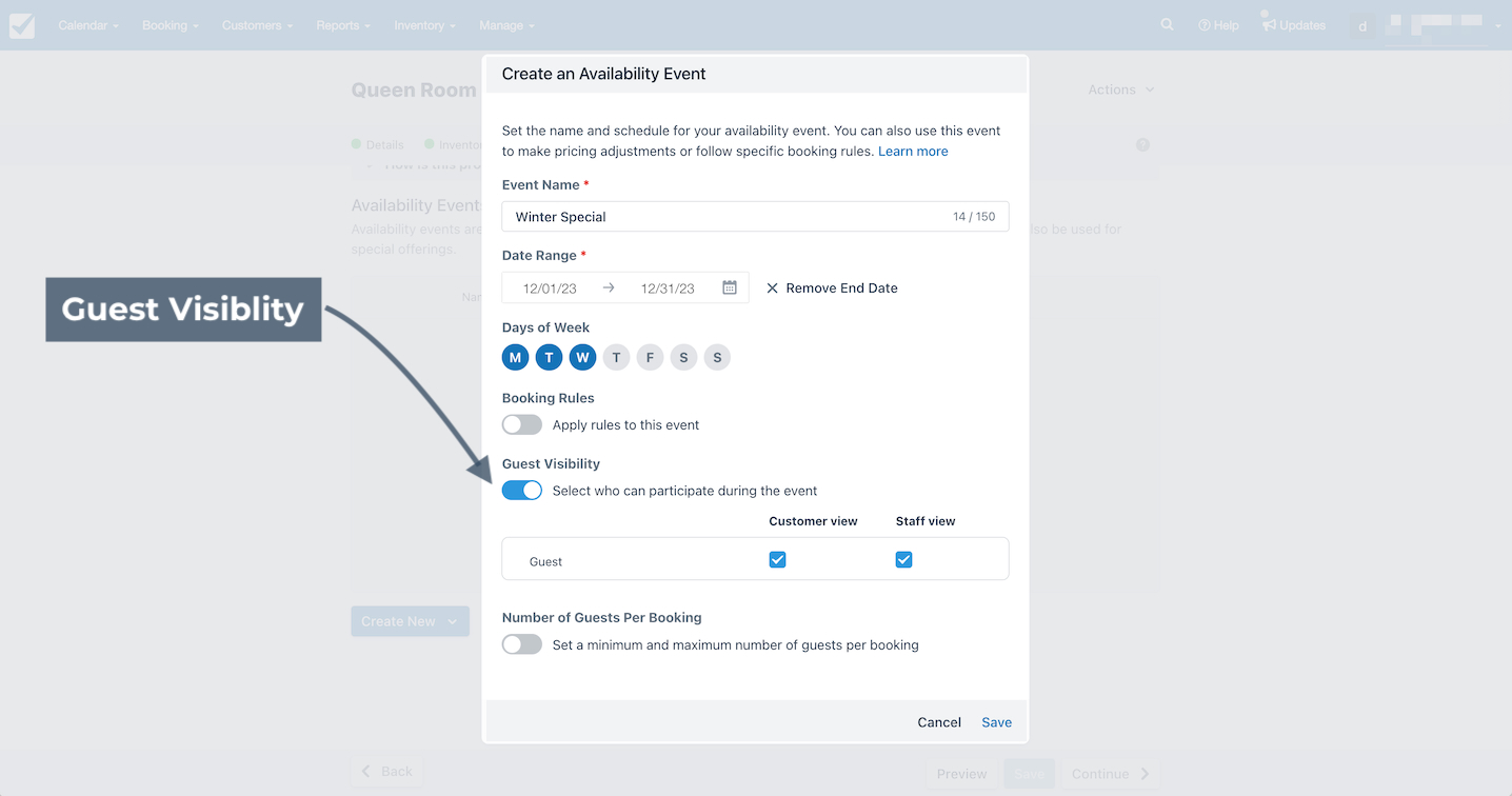 Select Guest Visibility