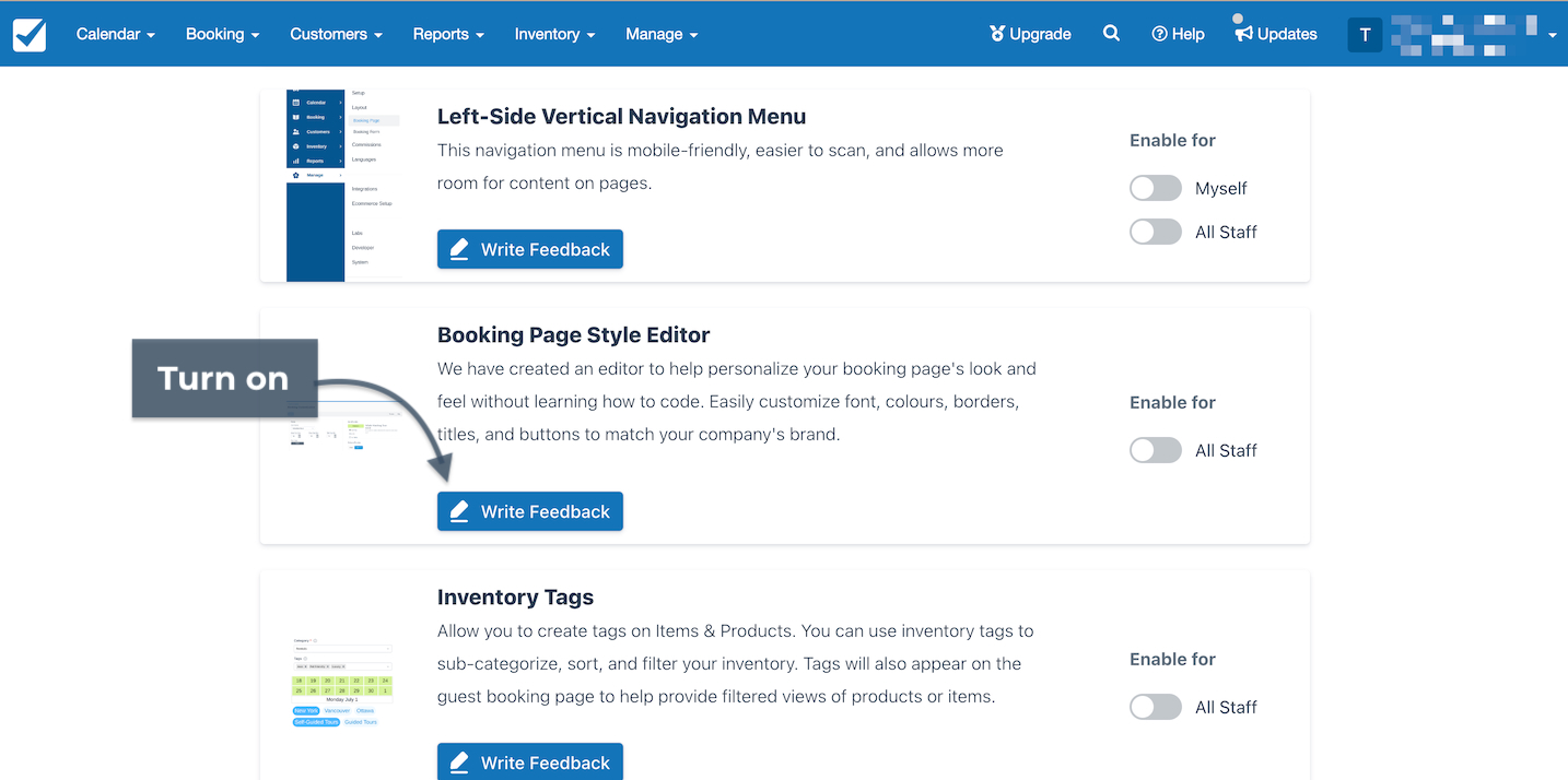 Checkfront Labs Write Feedback