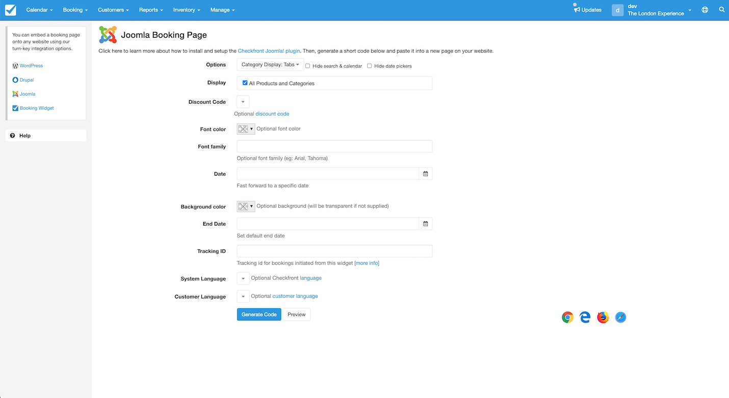 Joomla Advanced Options