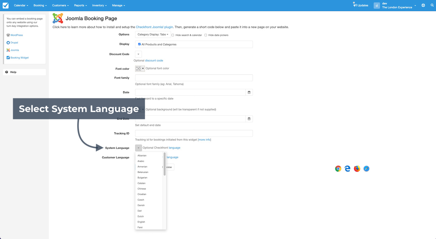 Joomla System Language